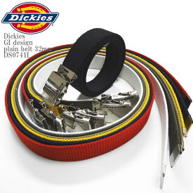 Dickies ディッキーズ DK GI design plain belt 32mm DS0741I 無地 ガチャベル ベルト スケーター ストリート ロゴ 刺繍 ベルト スケーター ストリート メンズ レディース ユニセックス