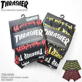 THRASHER スラッシャー Flame Logo boxer pants TH-BX007 ボクサーパンツ パンツ ファイヤー ロゴ 総柄 レッド イエロー スケーター ストリート メンズ レディース ユニセックス