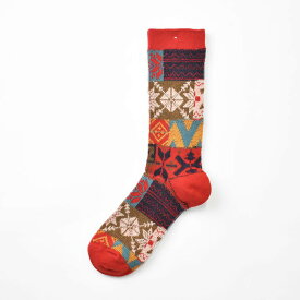 AnonymousIsm アノニマスイズム Wool fabric Multi pattern JQ crew socks Japan made 15621200 マルチ パターン ジャガード クルー ソックス ウール 日本製 メンズ レディース ユニセックス