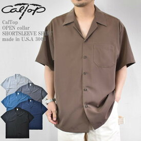 CalTop キャルトップ OPEN collar SHORTSLEEVE SHIRT made in U.S.A 3003 オープンカラー ポリエステル 半袖 シャツ オーバーシルエット メンズ レディース ユニセックス