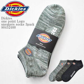 25cm~27cm Dickies ディッキーズ A, 3P DK one point Logo sneakers socks 3pack 80452400 引き揃え アソート くるぶし丈 スニーカー丈 3足組 ソックス 靴下 スケーター ストリート メンズ レディース ユニセックスチャコール グリーン ブラウン