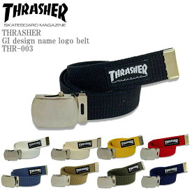 THRASHER スラッシャー GI design name logo belt THR-003 GIデザインベルト 織ネーム スケーター ファイヤーロゴ メンズ レディース ユニセックス