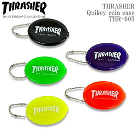 THRASHER スラッシャー Quikey coin case THR-005 クイキー コインケース 米国製 ロゴ ネオンカラースケーター ファイヤーロゴ メンズ レディース ユニセックス