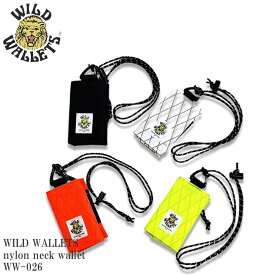WILD WALLETS ワイルドウォレット nylon neck wallet WW-026 ナイロン ネック ウォレット ポーチ バッグ ブラック ホワイト イエロー