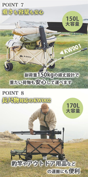 楽天市場】公式 MR. NOMADS アウトドア ワゴン カート キャリーワゴン 