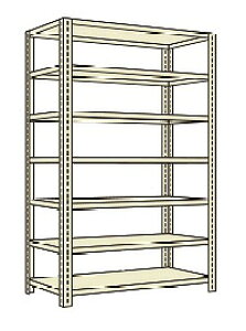 【送料都度見積 】開放型棚(120kg/段・高さ2400mm・7段タイプ) LWF3717 203825 ※法人向け 個人宅配送不可
