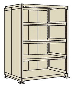 【送料都度見積 】サカエ 中軽量棚PMLW型パネル付(250kg/段・単体・5段) PMLW-2555 197404 ※法人向け 個人宅配送不可