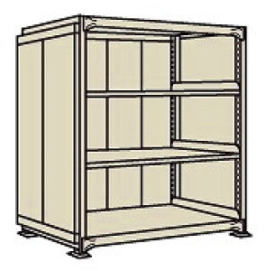 【送料都度見積 】サカエ 中量棚PBW型パネル付(500kg/段・単体・4段タイプ) PBW-8324 197636 ※法人向け 個人宅配送不可