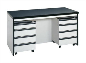 サカエ サイド実験台(キャビネットワゴン2台付) ST-15HAA 101250 ※法人向け 個人宅配送不可