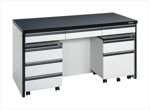 サカエ サイド実験台(キャビネットワゴン2台・引出し付) STA-18LAB 101265 ※法人向け 個人宅配送不可