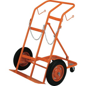 TRUSCO ボンベ台車 四輪安定型 酸素・アセチレンボンベ二本積用 HT-65N ※メーカー直送品