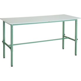 TRUSCO 軽荷重作業台高さ調節式（150kg）AEM型 1800X900XH650〜950 基本タイプ グリーン色 RAEM-1809 ※メーカー直送品
