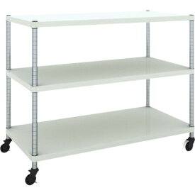 TRUSCO　スチールラック　フェニックスラック　1200X600　3段　U車輪付　W色　抗菌粉体塗装 PER-3463-U125-W