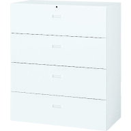 TRUSCO　ユニット型壁面書庫　ラテラル4段　H1050　ホワイト UBW-11