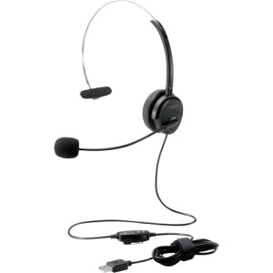 ELECOM�@�I�[�o�[�w�b�h�^�C�v�w�b�h�Z�b�g�@�Ў��@USB�@30mm�h���C�o�@�u���b�N HS-HP29UBK