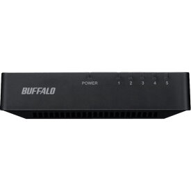 BUFFALO 10／100Mbps対応 スイッチングHub プラスチック筐体／電源外付けモデル（マグネットなし） 5ポート ブラック LSW4-TX-5EPL/BKD
