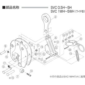 スーパー　立吊クランプ（SVC−H）用シャックルセット SVH0.5H