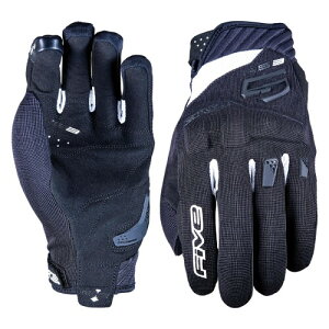 �t�@�C�u(FIVE) �o�C�N�O���[�u �u���b�N/�z���C�g (�T�C�Y:XL) RS3 EVO �O���[�u