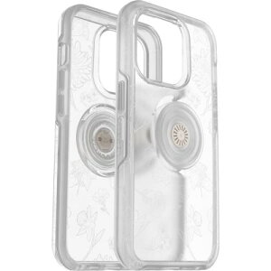 OtterBox iPhone 14 Pro OTTER+ POP SYMMETRY (�V�����g���[) �ϏՌ� �N���A�P�[�X Flower Of The Month (Clear)