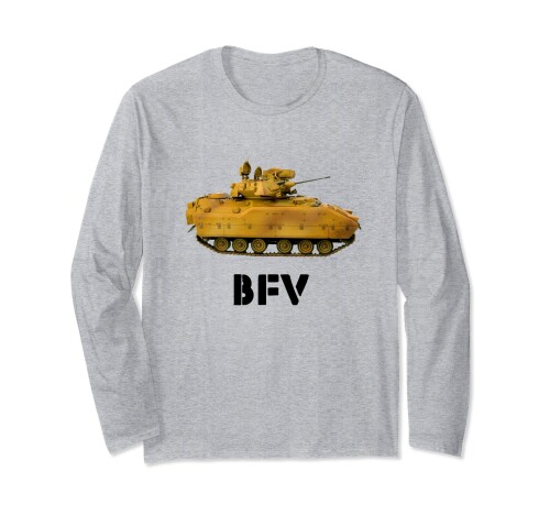 ブラッドリー戦闘車両-BFV戦車 長袖Tシャツ