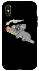 iPhone X/XS Koala Smoking Weed Cannabis Marihuana Stoner Don't Care Bear �X�}�z�P�[�X