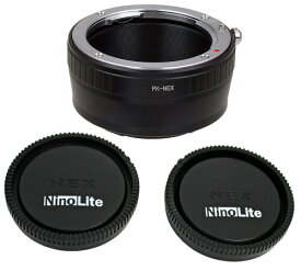 NinoLite 3個セット PK-NEX アダプター ＋ ソニー Eマウンレンズ & NEXカメラボディ用キャップ