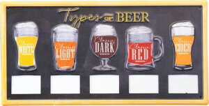 �m�H���f�� �n�A�����J���N���V�b�N�m�G���{�X�e�B���v���[�g Type of BEER Type of BEER W40 x D0.5 x H20.5 cm GB24463