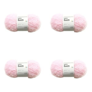Knit Wit �؍��G�R���킵�ю� bubble foret-�o�u���t�H��- 90g×���F4�ʓ� �p�E�_�[�s���N(Powder Pink) KNW-BFP31