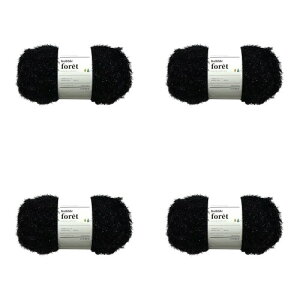 Knit Wit �؍��G�R���킵�ю� bubble foret-�o�u���t�H��- 90g×���F4�ʓ� �u���b�N(Black) KNW-BFP43