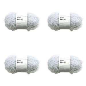 Knit Wit �؍��G�R���킵�ю� bubble foret-�o�u���t�H��- 90g×���F4�ʓ� �V���o�[(Silver) KNW-BFP60