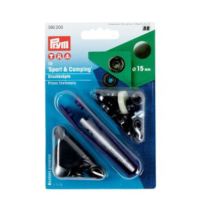 �v����(Prym) �X�i�b�v�{�^�� Sport & Camping �L�b�g�t [�t�@�C]15mm 10�g�� �u���b�N�j�b�P�� 390200