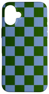 Green and Blue Checkered Trendy Checker Retro Checkerboard �X�}�z�P�[�X iPhone 16 Plus �p