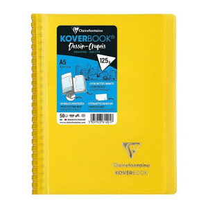 Clairefontaine �N���[���t�H���e�[�k �X�P�b�`�u�b�N �J�o�[�u�b�N �C�G���[ A5 ������(125g/m2) 50�� �v���X�`�b�N�J�o�[ �N���A�t�@�C���t��cf361201yl