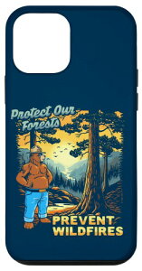 Smokey Bear Sunset Overlook - Protect Our Forests Retro Art �X�}�z�P�[�X iPhone 12 mini �p