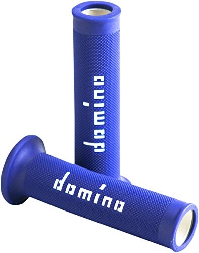 domino ドミノ 日本製 ハンドルバーグリップ レースタイプ TZグリップ 初売り 126mm ブルーXホワイト サーモプラスチックゴム A01041C4648