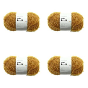 Knit Wit �؍��G�R���킵�ю� bubble foret-�o�u���t�H��- 90g×���F4�ʓ� �S�[���h�u���E��(Gold Brown) KNW-BFP59