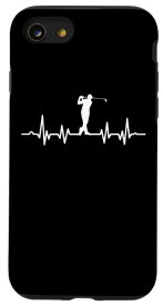 iPhone SE (2020) / 7 / 8 Golf Heartbeat ファニーゴルファー メンズ レディース ゴルフプレーヤー スマホケース