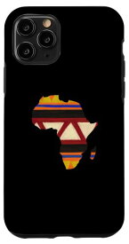 iPhone 11 Pro アフリカ地図、アフリカ柄、ケンテスタイル。 スマホケース