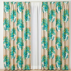 �X�~�m�G(Suminoe) �J�[�e�� �x�[�W�� 100×200cm �􂦂� �n���L���O V1358 1����