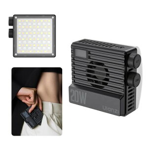 Ulanzi LE20 20W RGB���^�|�P�b�g���C�g �u���b�N/2500K-9000K PD�}���[�d Type-C/���C�u�z�M�E�ʐ^�E����B�e