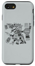 iPhone SE (2020) / 7 / 8 マヤの守護神テスカトリポカの戦士アステカインディアンメキシコ スマホケース