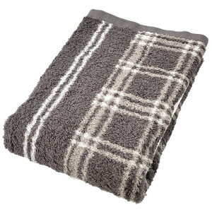 �����^�I��(Kato Towel) �X�g���C�v&�`�F�b�N �o�X�^�I�� 62×122cm �O���[ 1��