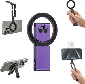 Ulanzi MA60 �X�}�z�O�r/MagSafe�Ή� ���ʃ}�O�l�b�g�� �A���~�� ���^�y�� �܂肽���ݎ� �����^�ѕ֗� ���B��_ �B�e ����ӏ܂ɍœK Android/iPhone�Ή� �p�[�v��