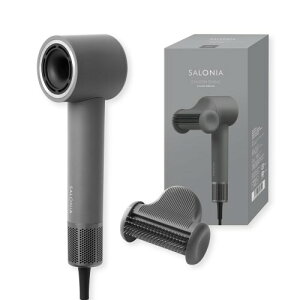 SALONIA �T���j�A �X���[�X�V���C���X�}�[�g�h���C���[ �O���[ SAL25120GR �w�A�h���C���[ �啗�� ���� �}�C�i�X�C�I��