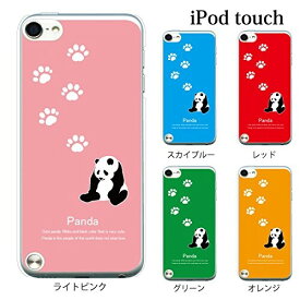 +S iPod touch 第6・第7世代 ケース パンダ あしあと ハードケース クリア 1009-GR