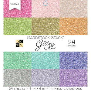 DCWV �X�y�V�����e�B �X�^�b�N - 6 x 6 - Single-Sided - Glitzy - Glitzy Glitter - 24 �V�[�g PS-005-00568