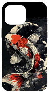 Koi Fish koi carp Japan art vintage aesthetic wave �X�}�z�P�[�X iPhone 16 Pro Max �p