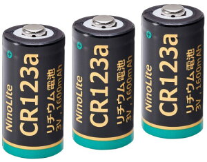 NinoLite CR123a ���`�E���d�r 3�Z�b�g ��e�� 1600mAh�A�X�}�[�g���b�N �d�����փ��b�N �w�b�h���C�g �ϑ��� �t�B�����J���� �t���b�V�����C�g���Ɏg�p