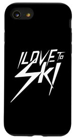 iPhone SE (2020) / 7 / 8 滑るのが好き 言い回し 冬のスポーツ スキー スキーヤー スマホケース