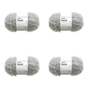 Knit Wit �؍��G�R���킵�ю� bubble foret-�o�u���t�H��- 90g×���F4�ʓ� �O���[(Gray) KNW-BFP46